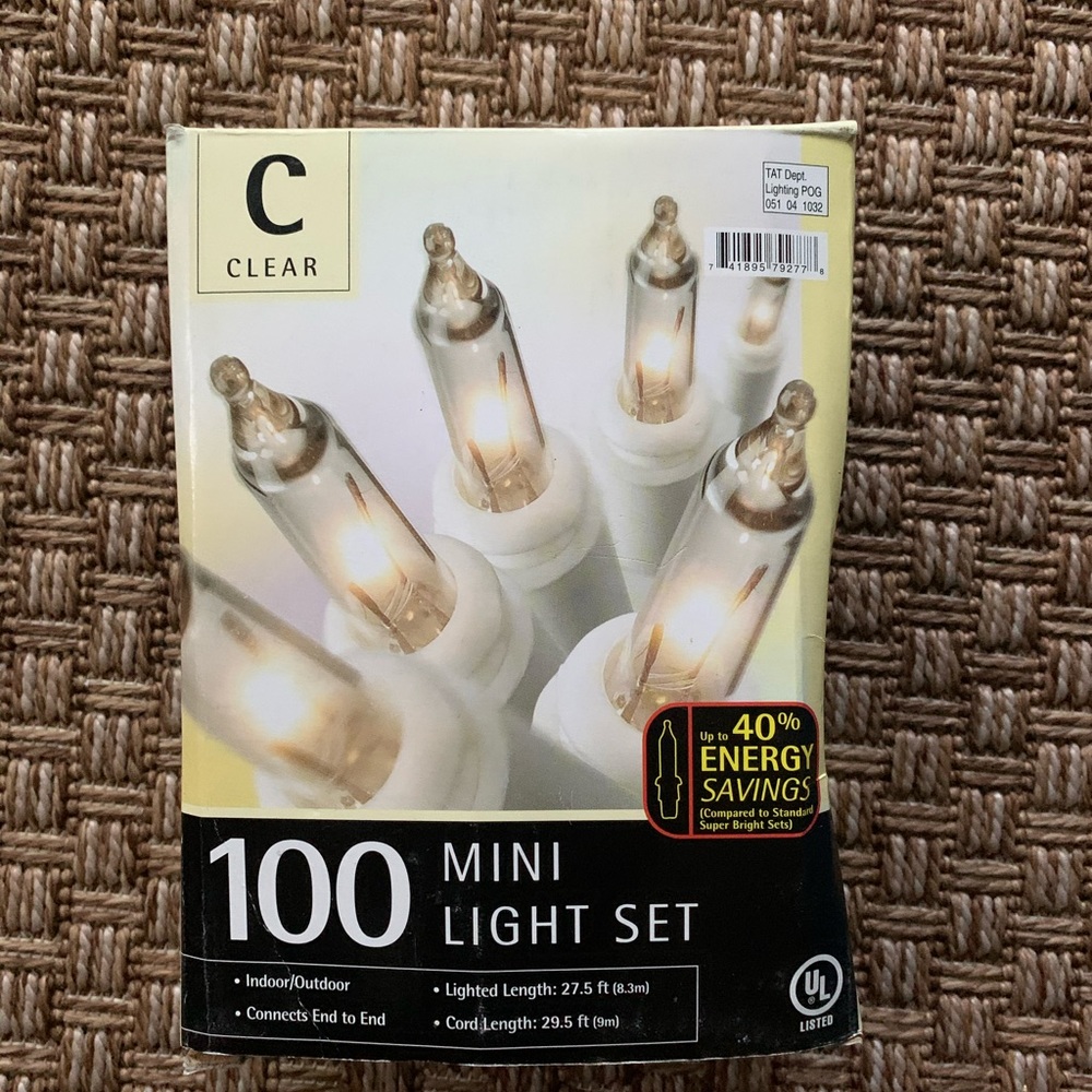 NWT 100 MINI Clear Light Set White Indoor/Outdoor